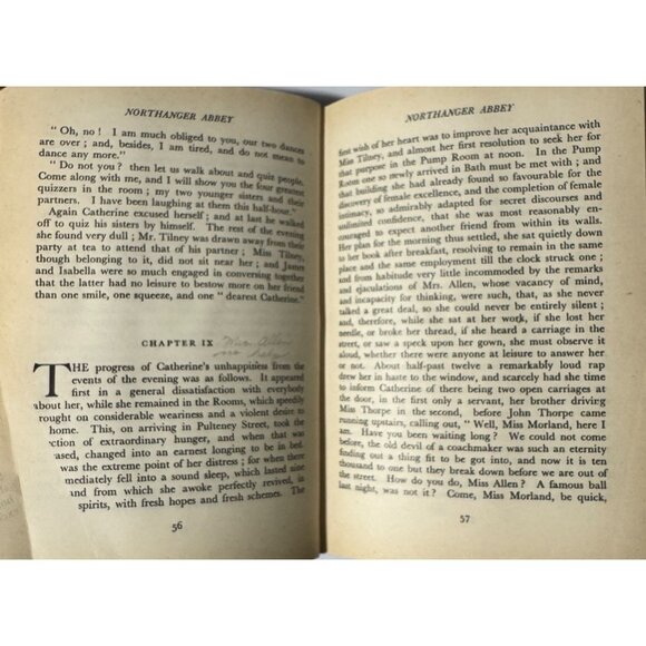 Northanger Abbey By Jane Austen 1949 Second Edition Nicholas Vane HCDJ Vintage - Picture 14 of 16